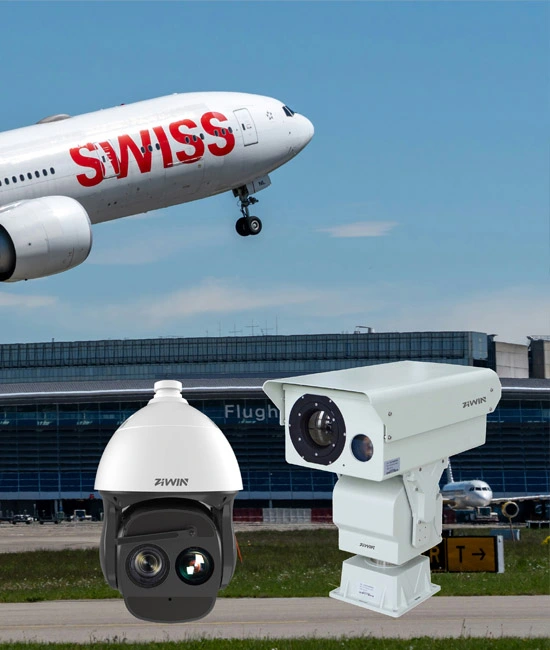 Application de caméra CCTV pour la sécurité de l'aéroport
