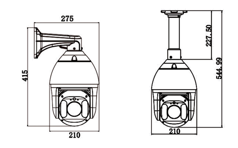  ZN-IRS2582R7E-ES 7 pouces 8MP 25x caméra dôme réseau IR 