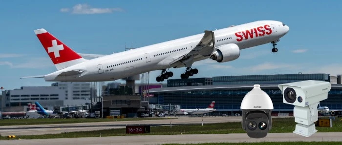 Application de caméra CCTV pour la sécurité de l'aéroport